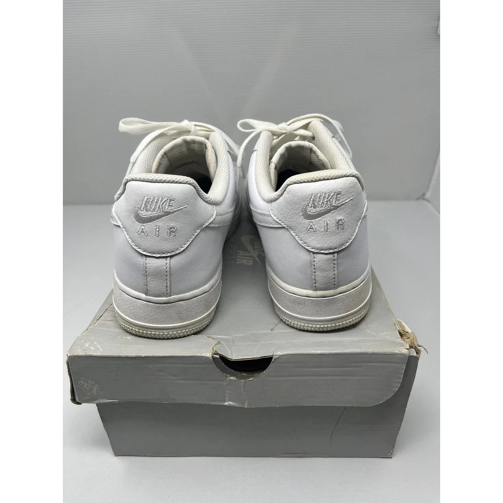 Nike Air Force 1 07 Low Triple White Shoe 315122-111 Mens 10.5 W/ Box No Insoles
